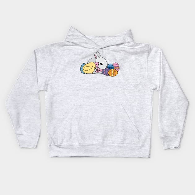 Easter Animals Kids Hoodie by ColoringWithKristine